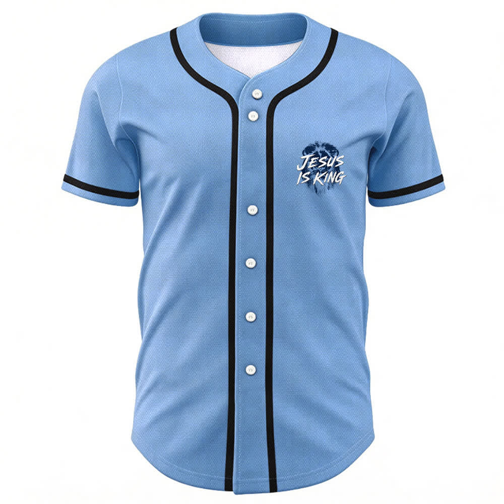 Christianartworkshop Maglia da baseball con grafica "Gesù è il Re Leone" - image 37