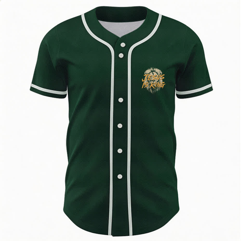Christianartworkshop Maglia da baseball con grafica "Gesù è il Re Leone" - image 44