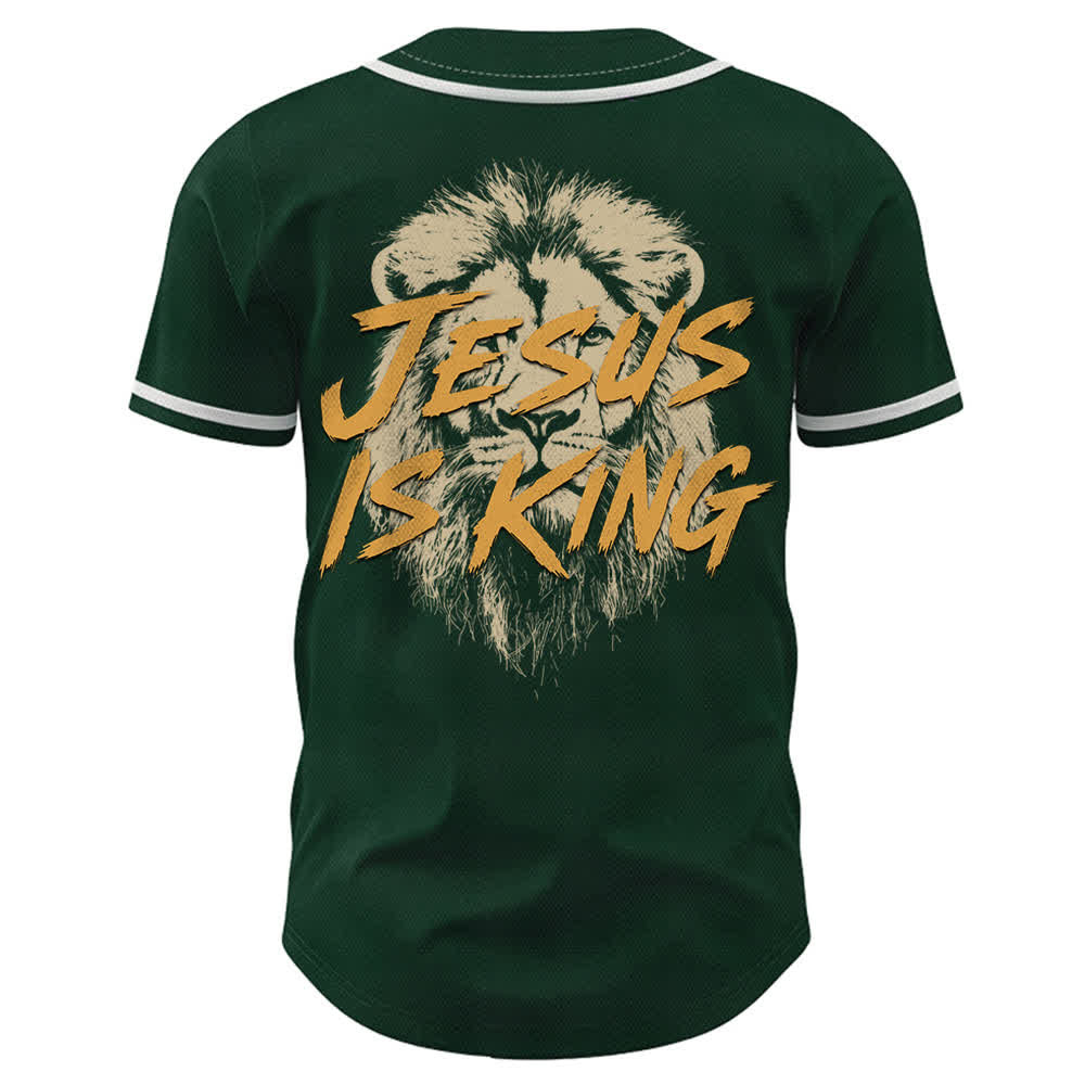 Christianartworkshop Maglia da baseball con grafica "Gesù è il Re Leone" - image 43