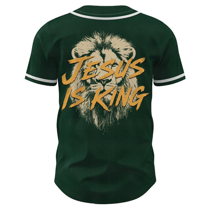 Christianartworkshop Maglia da baseball con grafica "Gesù è il Re Leone" - image 43