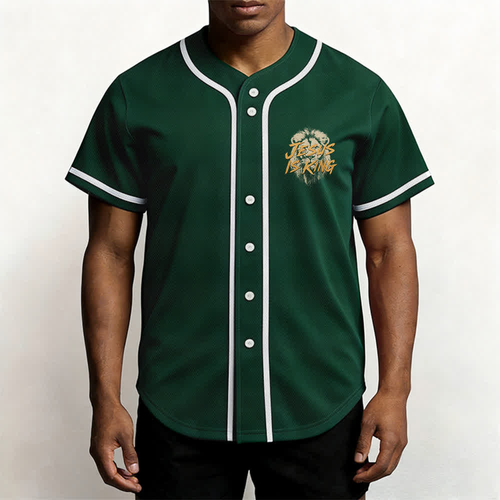 Christianartworkshop Maglia da baseball con grafica "Gesù è il Re Leone" - image 48