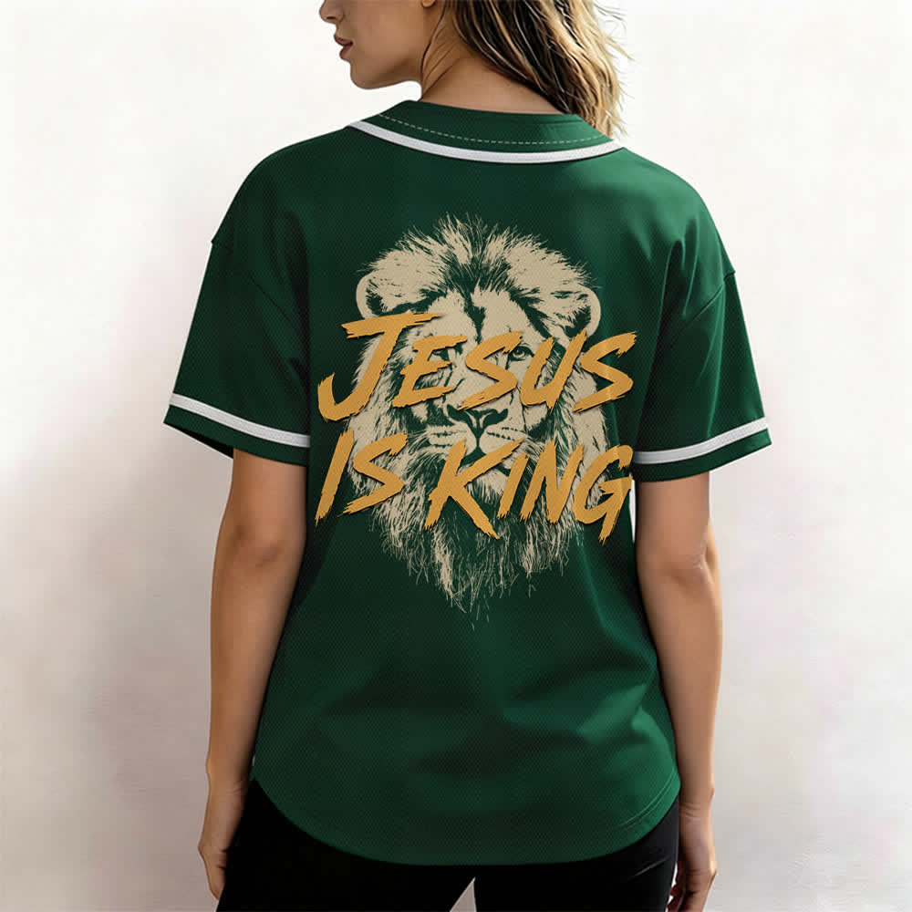 Christianartworkshop Maglia da baseball con grafica "Gesù è il Re Leone" - image 45