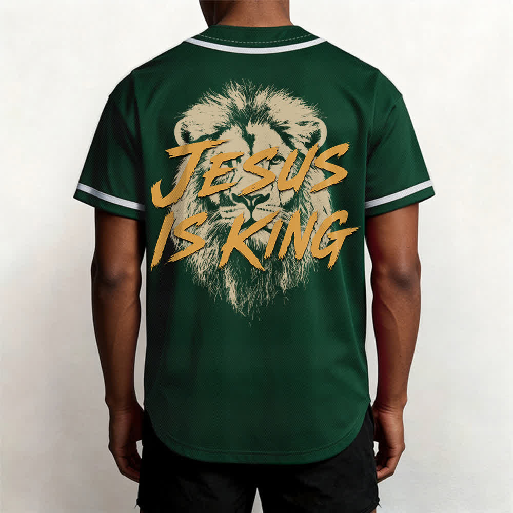 Christianartworkshop Maglia da baseball con grafica "Gesù è il Re Leone" - image 47