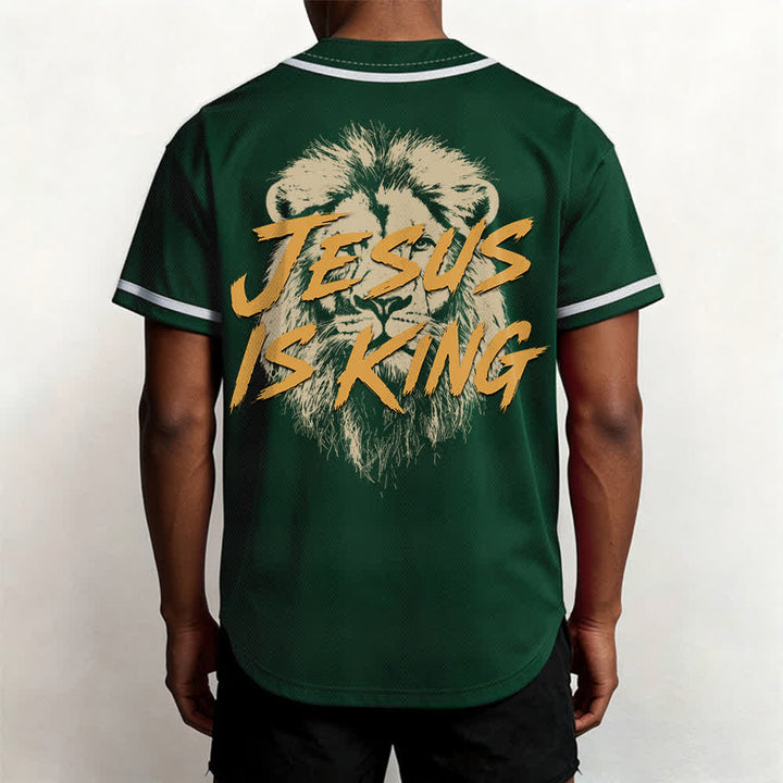 Christianartworkshop Maglia da baseball con grafica "Gesù è il Re Leone" - image 47