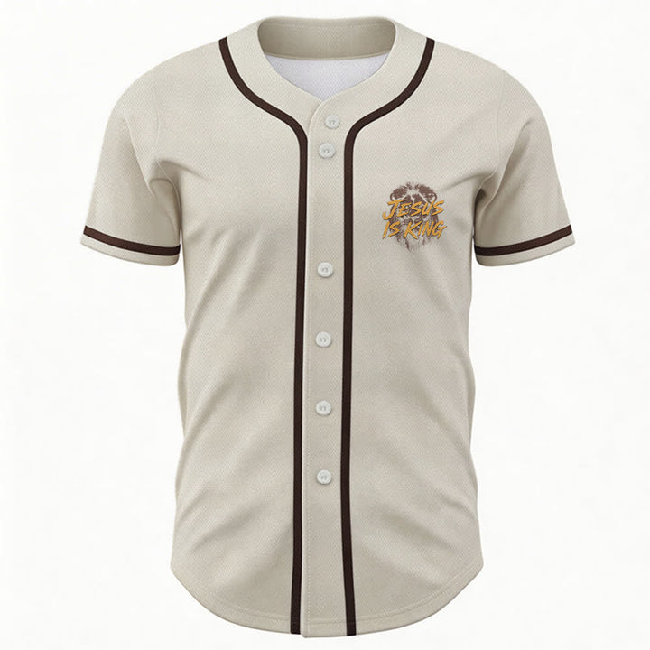 Christianartworkshop Maglia da baseball con grafica "Gesù è il Re Leone" - image 51