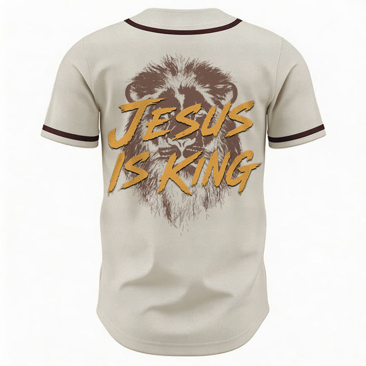 Christianartworkshop Maglia da baseball con grafica "Gesù è il Re Leone" - image 50