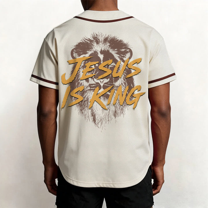 Christianartworkshop Maglia da baseball con grafica "Gesù è il Re Leone" - image 54