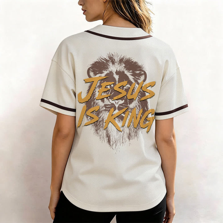 Christianartworkshop Maglia da baseball con grafica "Gesù è il Re Leone" - image 52