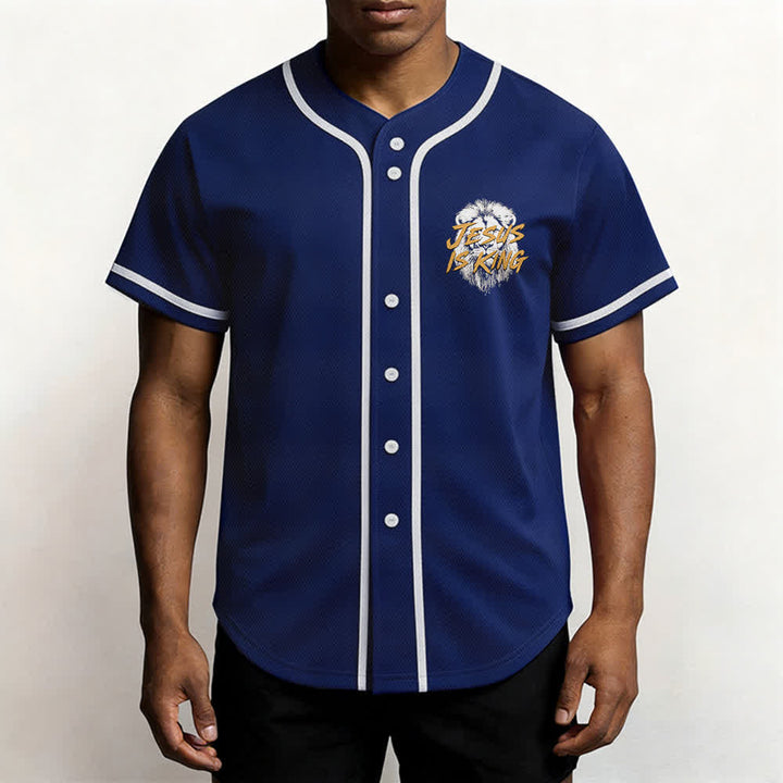 Christianartworkshop Maglia da baseball con grafica "Gesù è il Re Leone" - image 6
