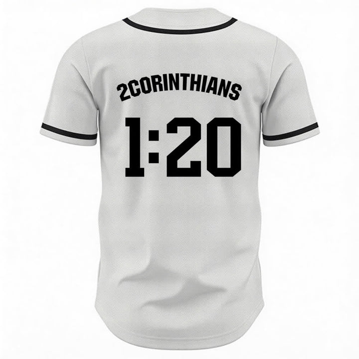 Christianartworkshop Maglia da baseball della squadra Amen in bianco e nero - image 1