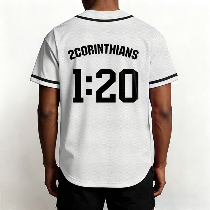 Christianartworkshop Maglia da baseball della squadra Amen in bianco e nero - image 5