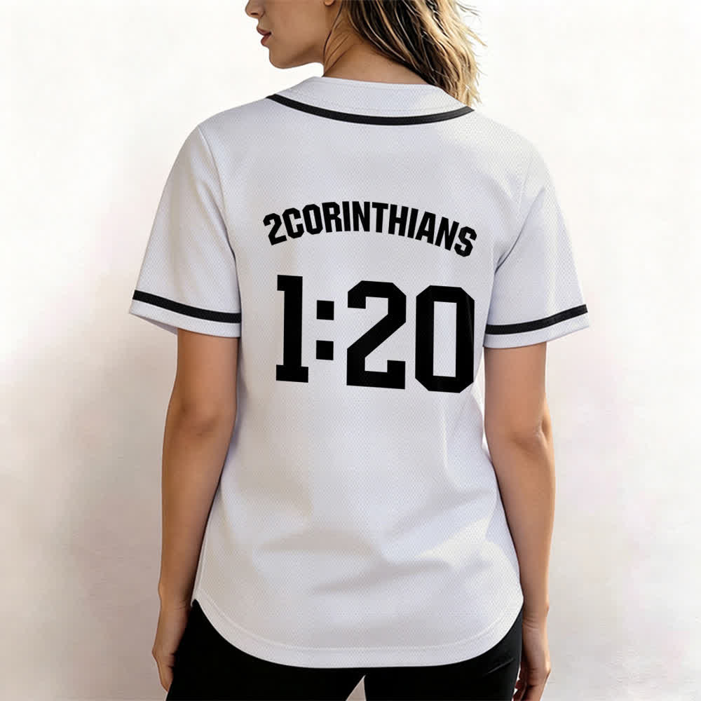 Christianartworkshop Maglia da baseball della squadra Amen in bianco e nero - image 3