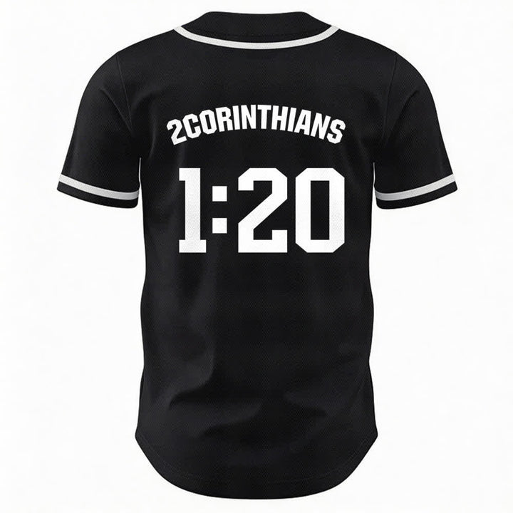 Christianartworkshop Maglia da baseball della squadra Amen in bianco e nero - image 8
