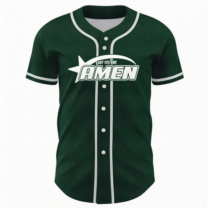 Christianartworkshop Maglia da baseball della squadra Amen in bianco e nero - image 37