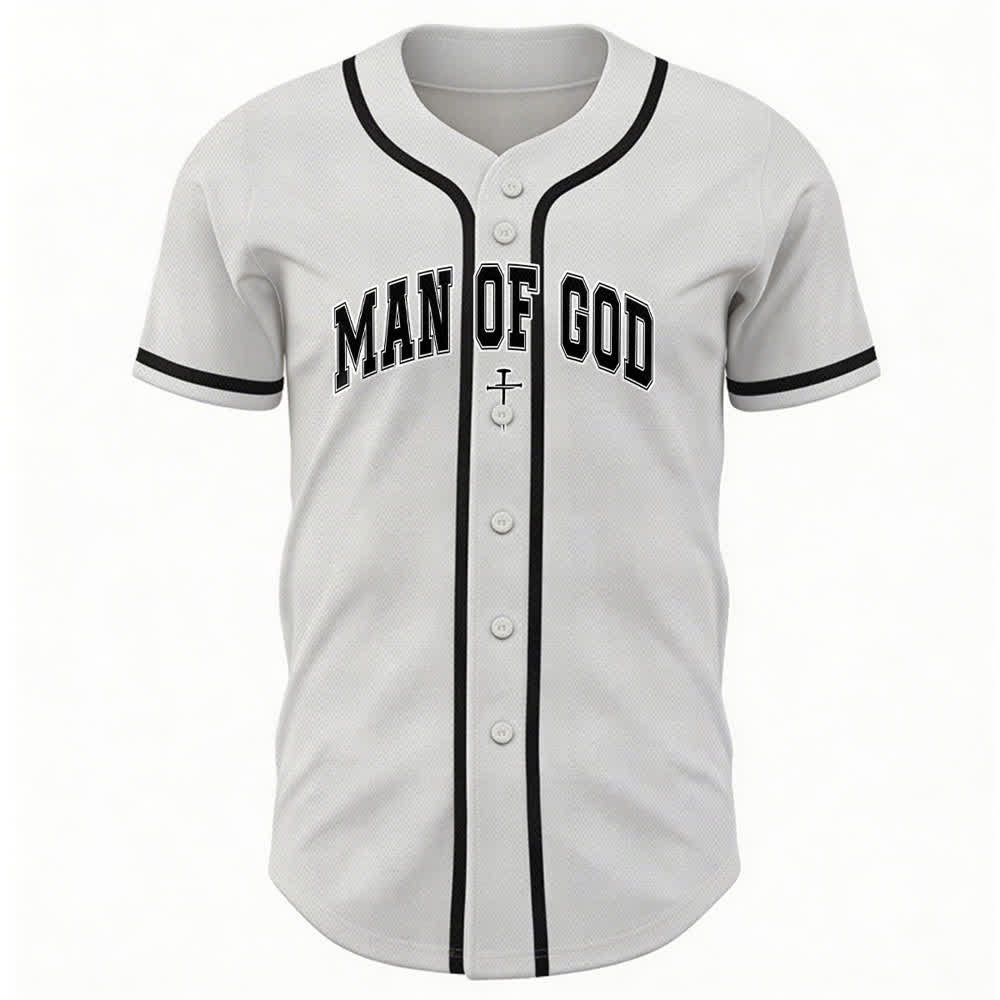 Christianartworkshop Uomo di Dio Maglia da baseball Varsity con bottoni - image 2