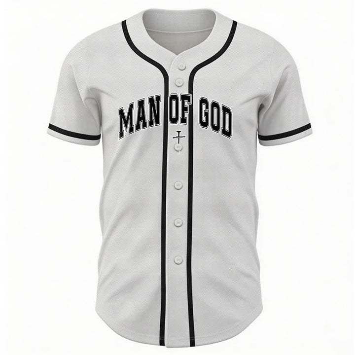 Christianartworkshop Uomo di Dio Maglia da baseball Varsity con bottoni - image 2