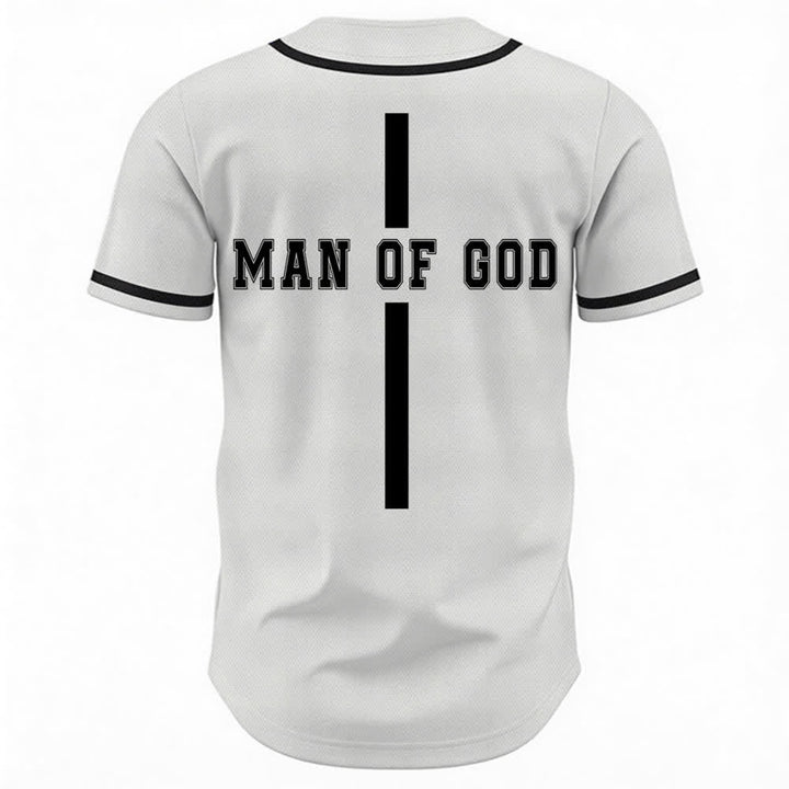 Christianartworkshop Uomo di Dio Maglia da baseball Varsity con bottoni - image 1