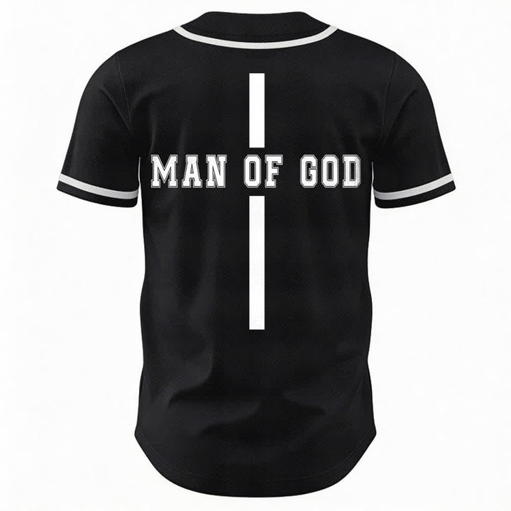 Christianartworkshop Uomo di Dio Maglia da baseball Varsity con bottoni - image 8