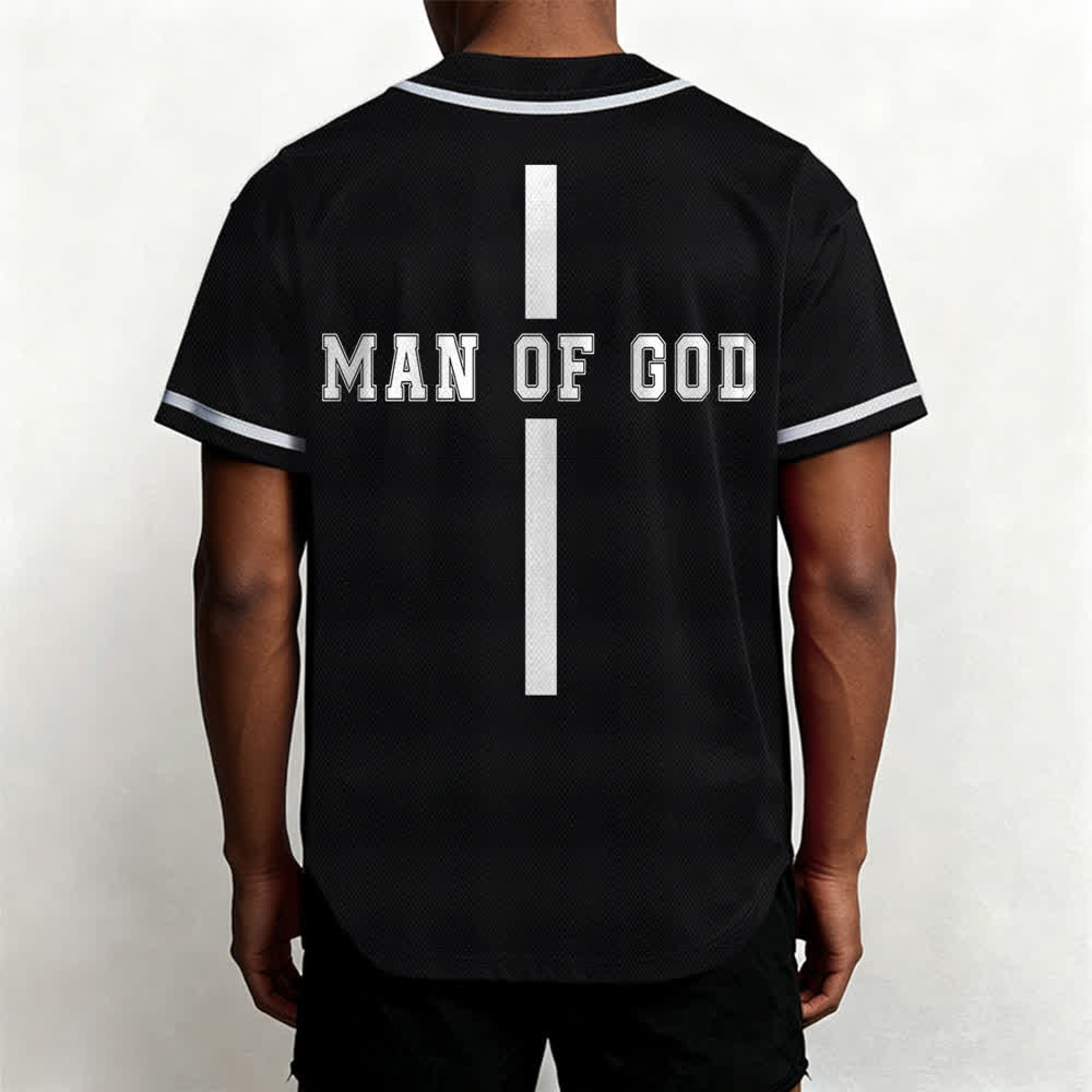 Christianartworkshop Uomo di Dio Maglia da baseball Varsity con bottoni - image 12