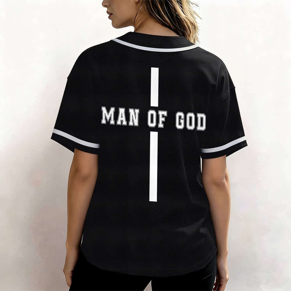 Christianartworkshop Uomo di Dio Maglia da baseball Varsity con bottoni - image 10