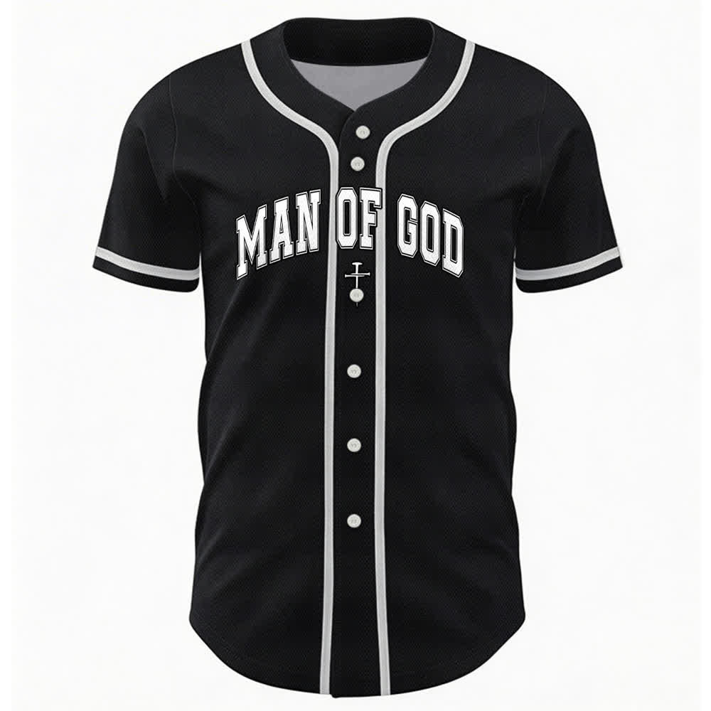 Christianartworkshop Uomo di Dio Maglia da baseball Varsity con bottoni - image 9