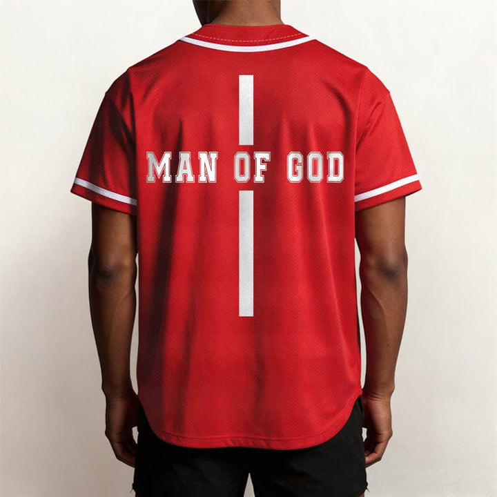 Christianartworkshop Uomo di Dio Maglia da baseball Varsity con bottoni - image 19