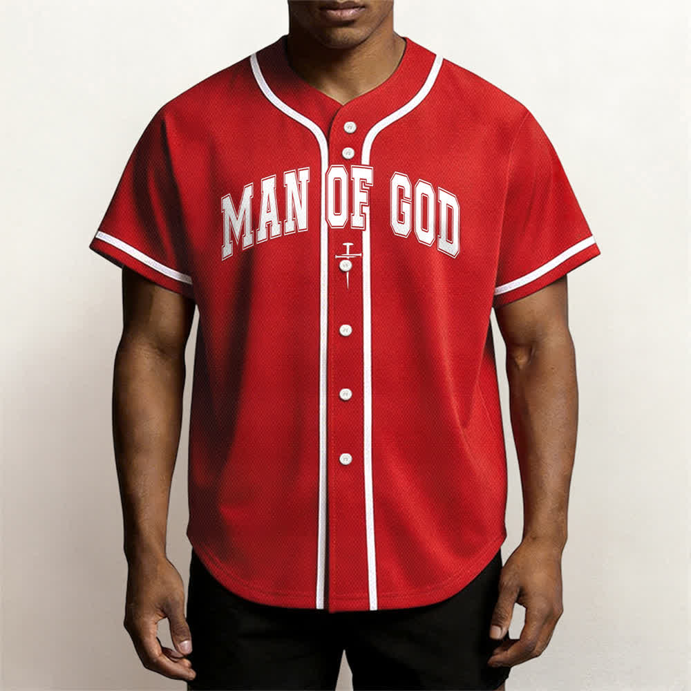 Christianartworkshop Uomo di Dio Maglia da baseball Varsity con bottoni - image 20