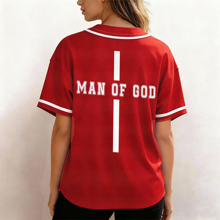 Christianartworkshop Uomo di Dio Maglia da baseball Varsity con bottoni - image 17