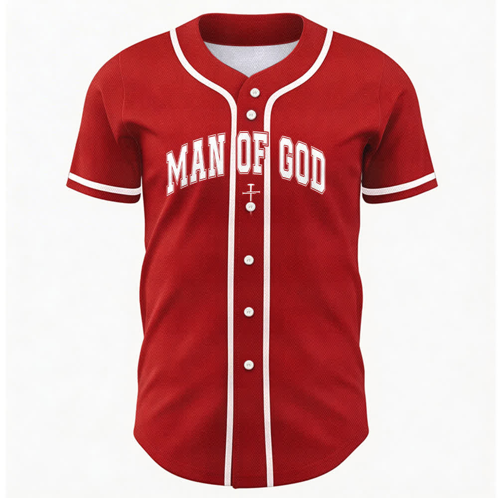 Christianartworkshop Uomo di Dio Maglia da baseball Varsity con bottoni - image 16