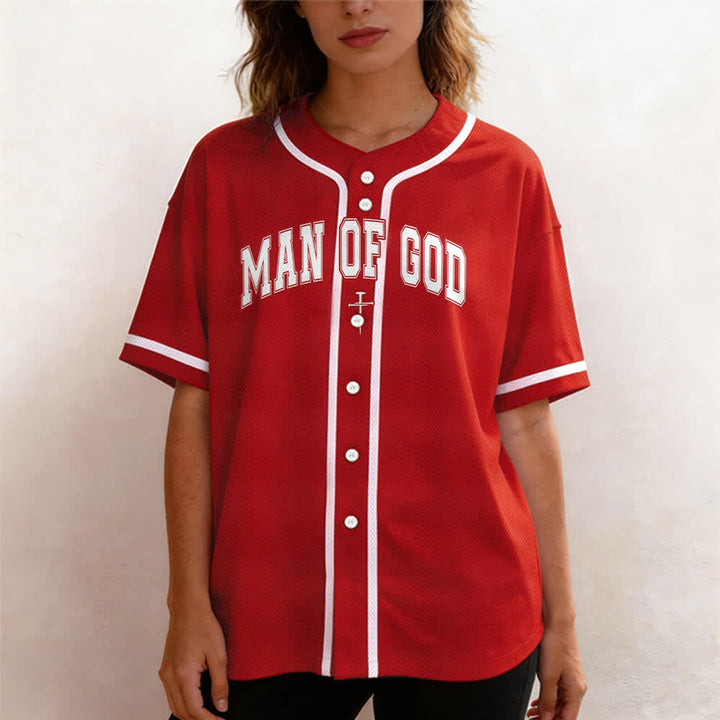 Christianartworkshop Uomo di Dio Maglia da baseball Varsity con bottoni - image 18