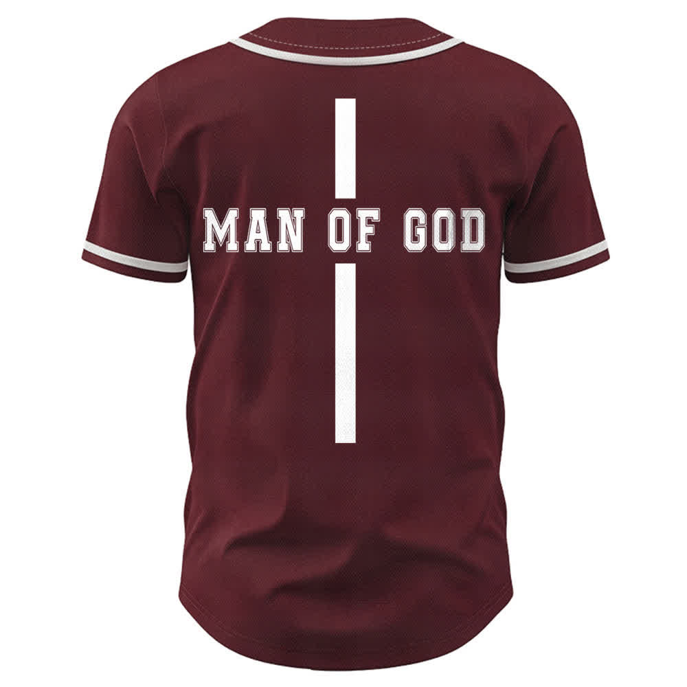 Christianartworkshop Uomo di Dio Maglia da baseball Varsity con bottoni - image 22