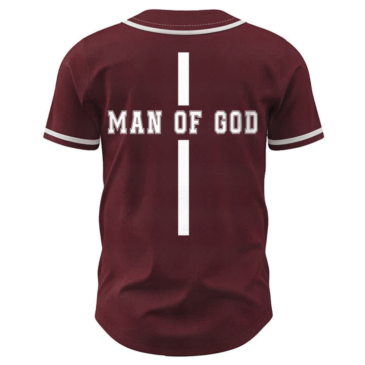 Christianartworkshop Uomo di Dio Maglia da baseball Varsity con bottoni - image 22