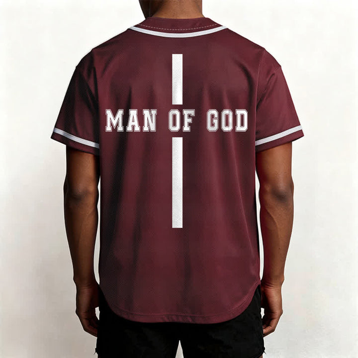 Christianartworkshop Uomo di Dio Maglia da baseball Varsity con bottoni - image 26