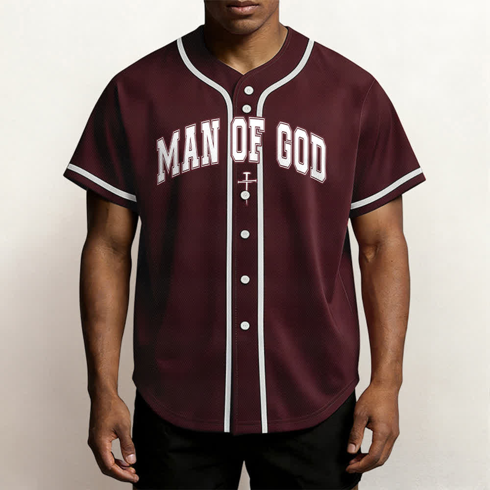 Christianartworkshop Uomo di Dio Maglia da baseball Varsity con bottoni - image 27