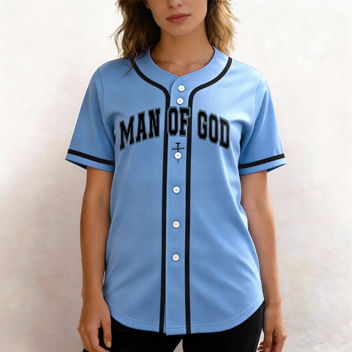 Christianartworkshop Uomo di Dio Maglia da baseball Varsity con bottoni - image 32