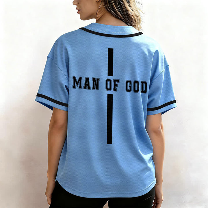 Christianartworkshop Uomo di Dio Maglia da baseball Varsity con bottoni - image 31