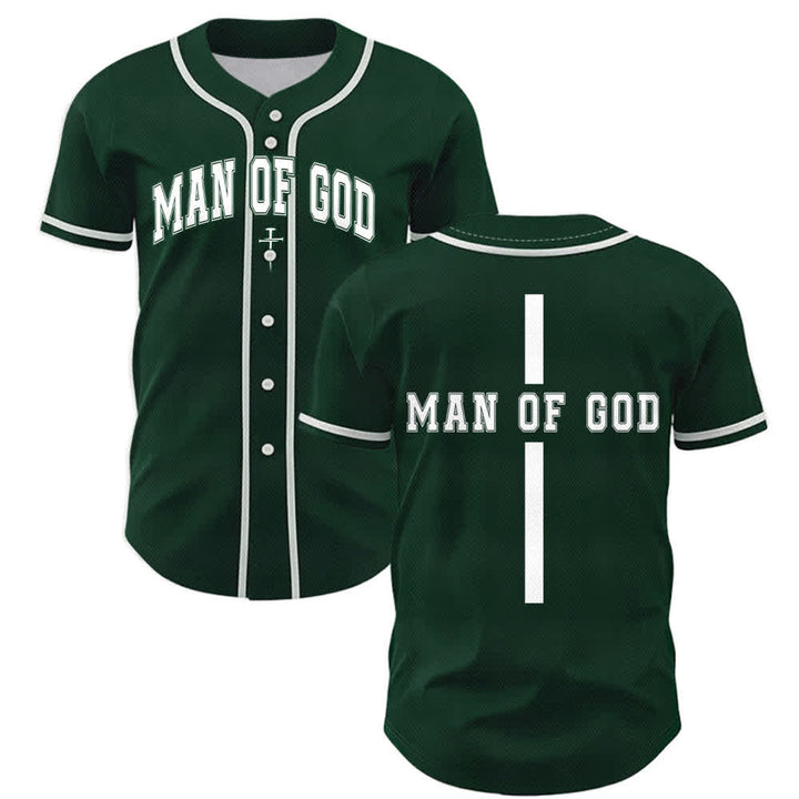 Christianartworkshop Uomo di Dio Maglia da baseball Varsity con bottoni - Verde - 5XL - image 35