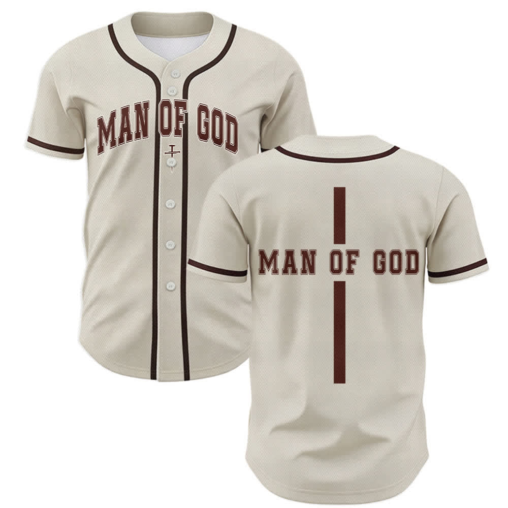 Christianartworkshop Uomo di Dio Maglia da baseball Varsity con bottoni - Beige - 5XL - image 42