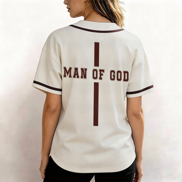 Christianartworkshop Uomo di Dio Maglia da baseball Varsity con bottoni - image 45