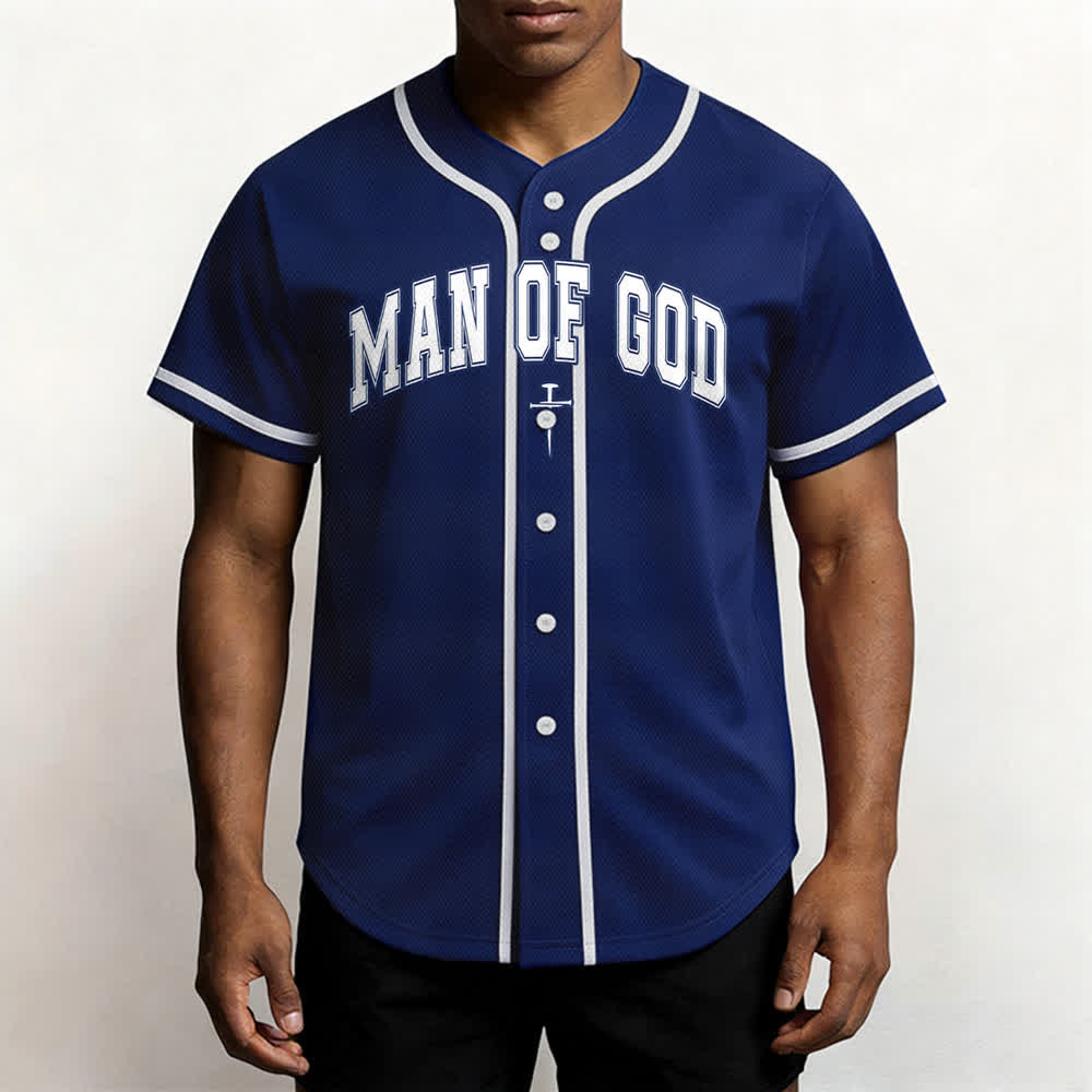 Christianartworkshop Uomo di Dio Maglia da baseball Varsity con bottoni - image 55