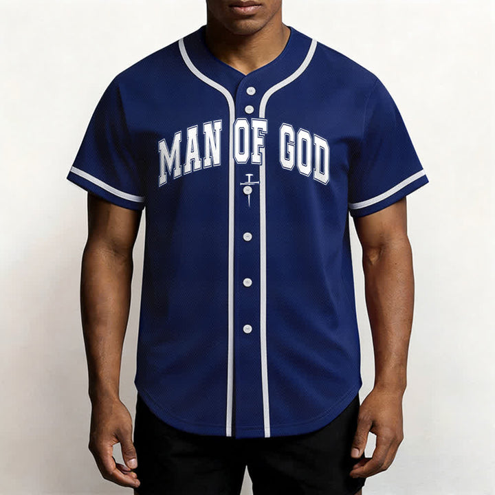 Christianartworkshop Uomo di Dio Maglia da baseball Varsity con bottoni - image 55