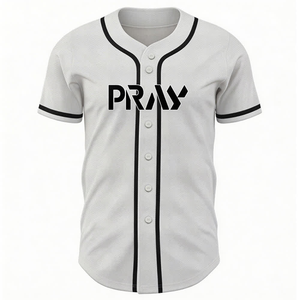 Christianartworkshop Prega Tocca la mia spalla Messaggio Maglia da baseball - image 2