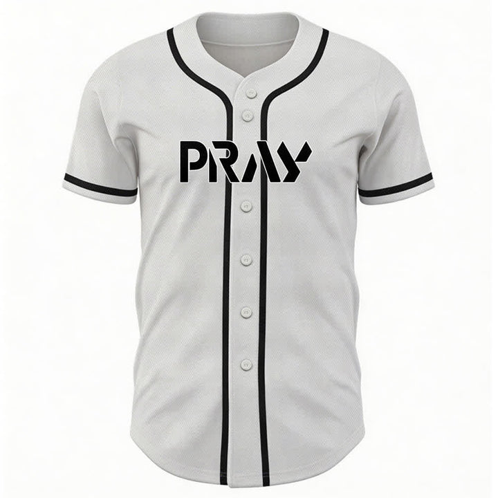 Christianartworkshop Prega Tocca la mia spalla Messaggio Maglia da baseball - image 2