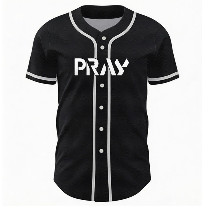 Christianartworkshop Prega Tocca la mia spalla Messaggio Maglia da baseball - image 9