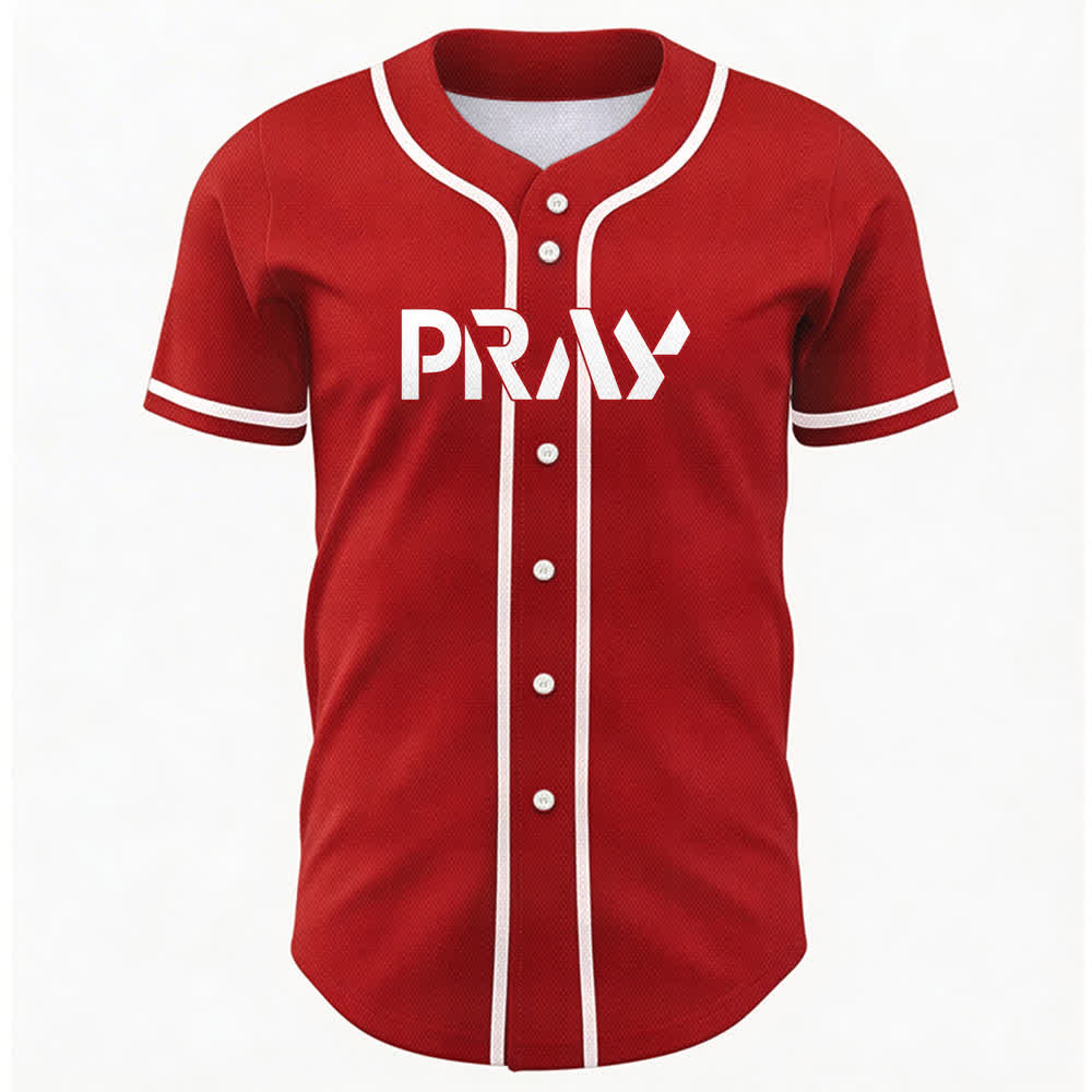 Christianartworkshop Prega Tocca la mia spalla Messaggio Maglia da baseball - image 16