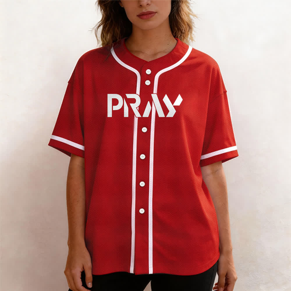 Christianartworkshop Prega Tocca la mia spalla Messaggio Maglia da baseball - image 18