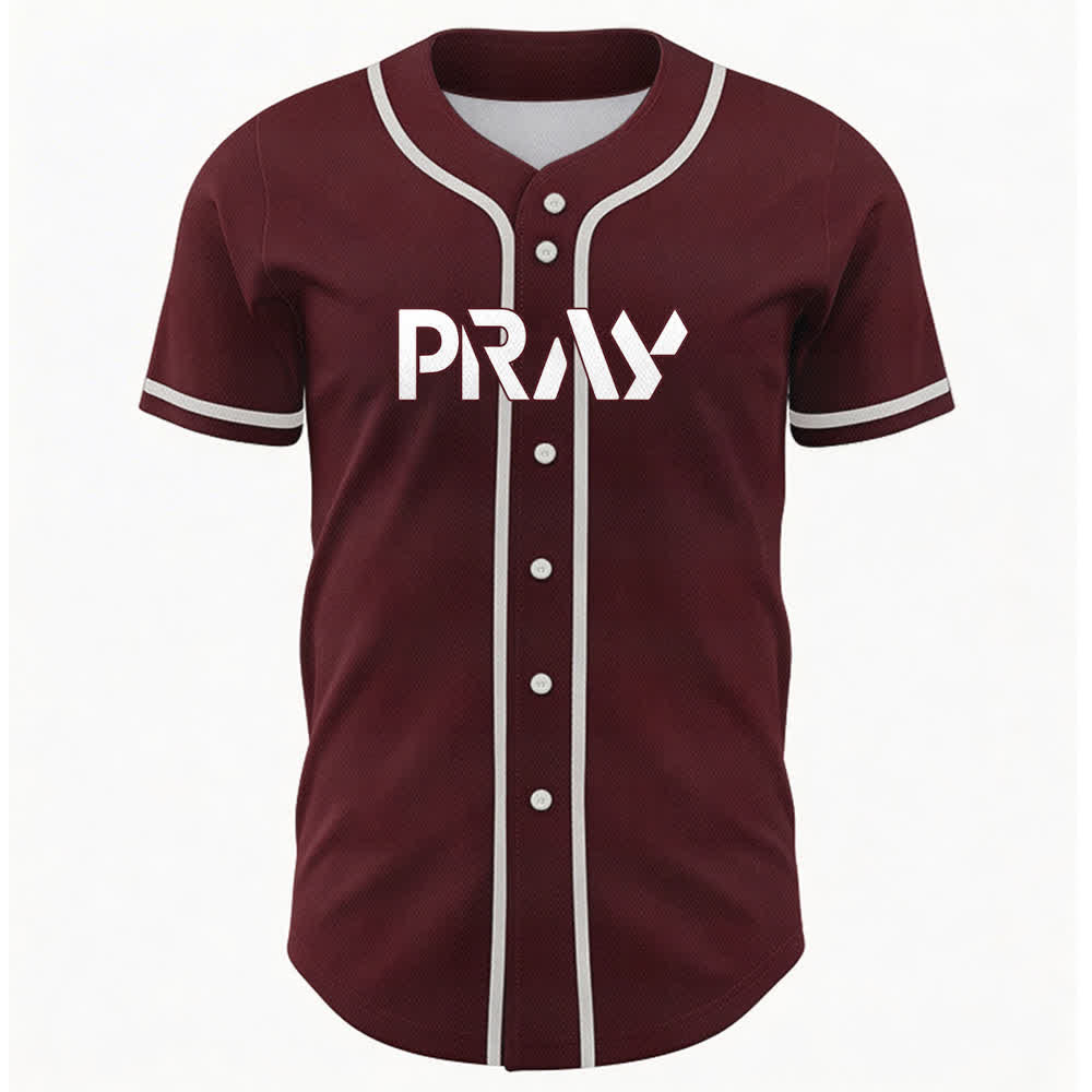 Christianartworkshop Prega Tocca la mia spalla Messaggio Maglia da baseball - image 23