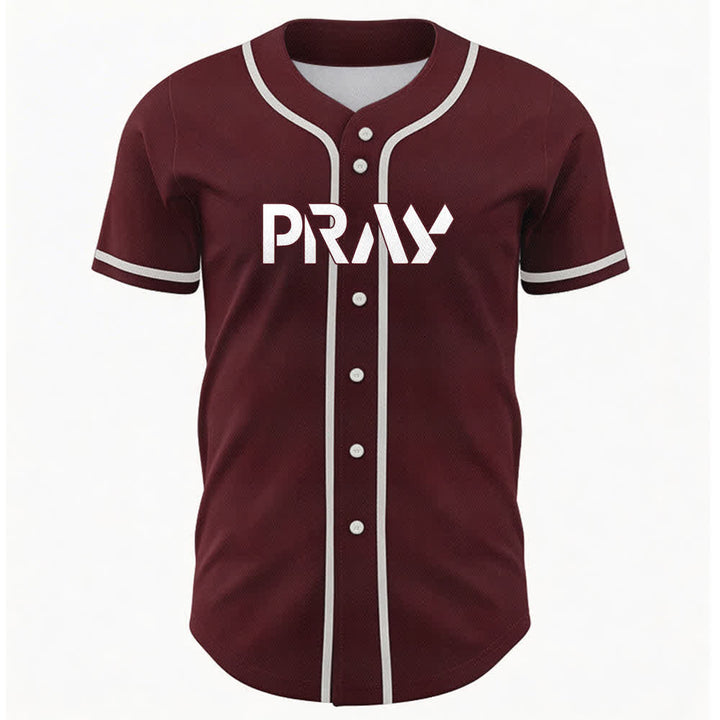 Christianartworkshop Prega Tocca la mia spalla Messaggio Maglia da baseball - image 23