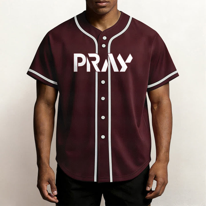Christianartworkshop Prega Tocca la mia spalla Messaggio Maglia da baseball - image 27