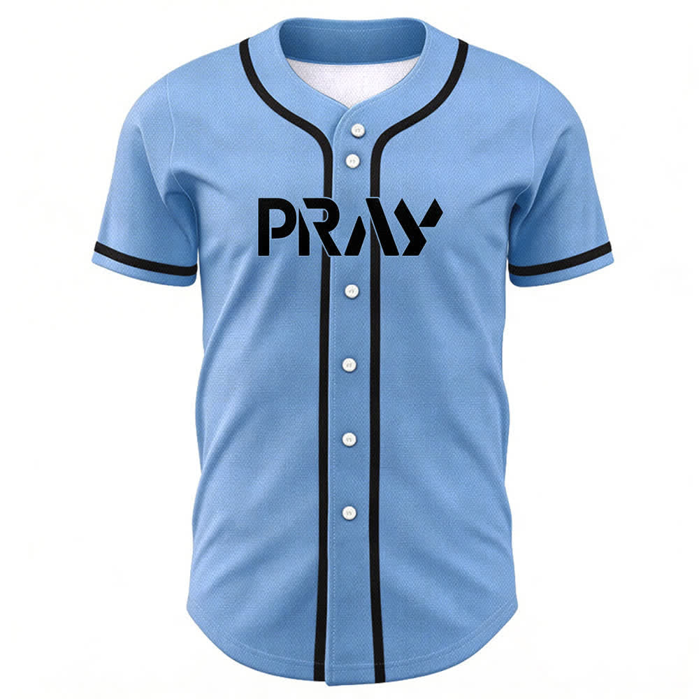 Christianartworkshop Prega Tocca la mia spalla Messaggio Maglia da baseball - image 30